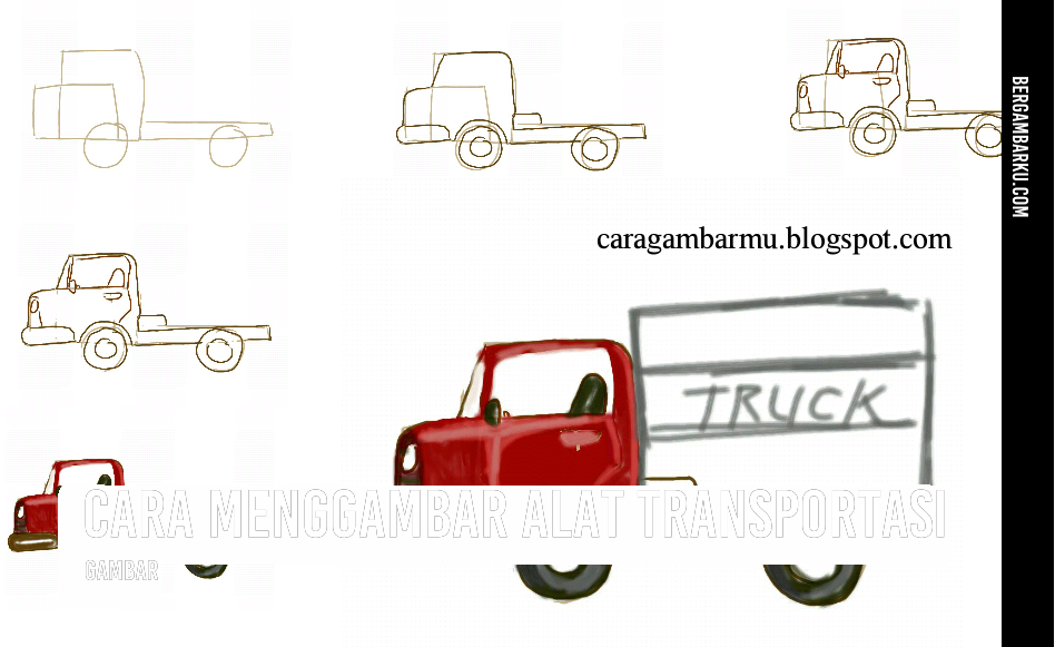 Cara Menggambar Alat Transportasi