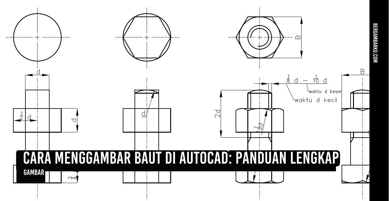 Cara Menggambar Baut di AutoCAD: Panduan Lengkap