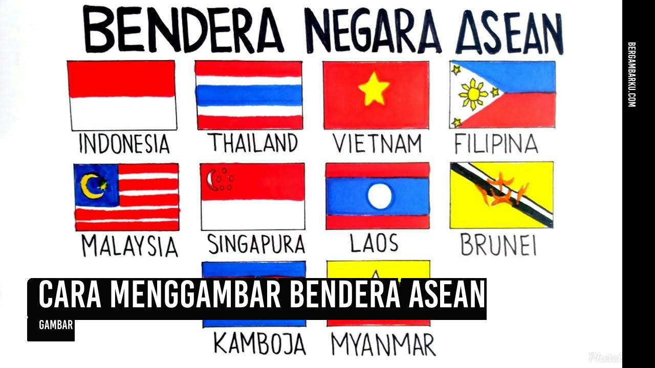 Cara Menggambar Bendera ASEAN