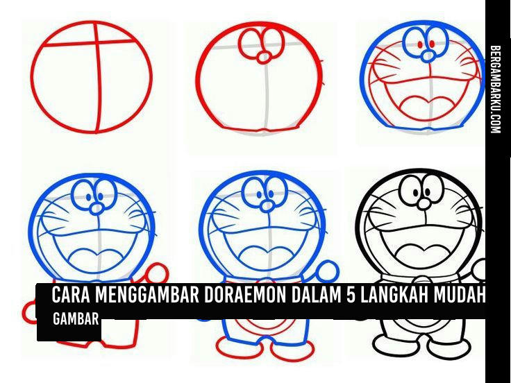 Cara Menggambar Doraemon dalam 5 Langkah Mudah