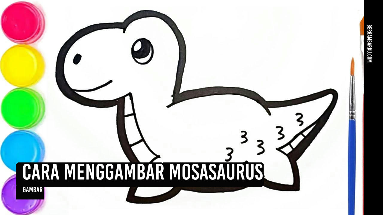 Cara Menggambar Mosasaurus