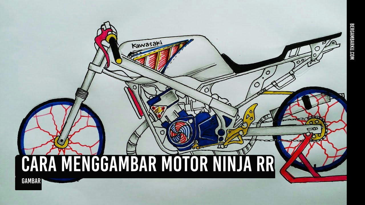 Cara Menggambar Motor Ninja RR