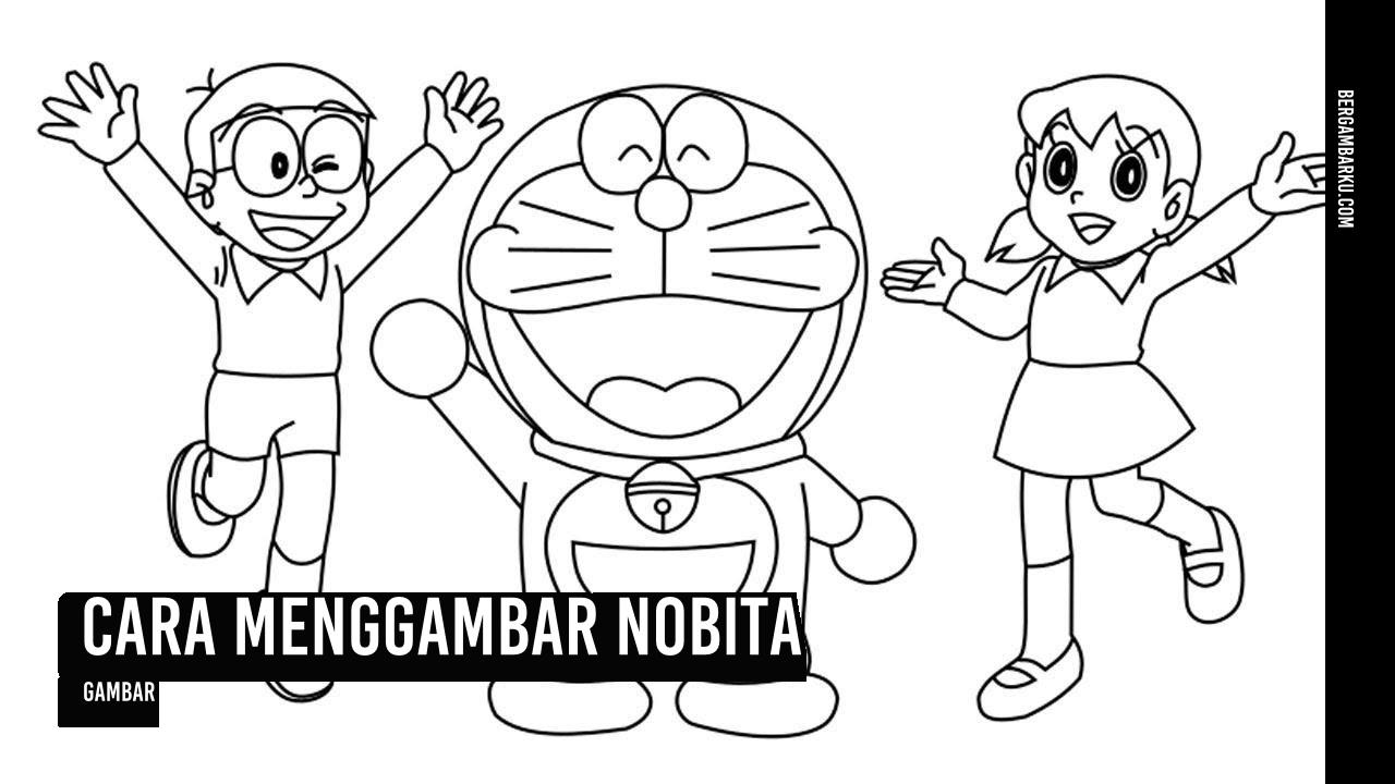 Cara Menggambar Nobita