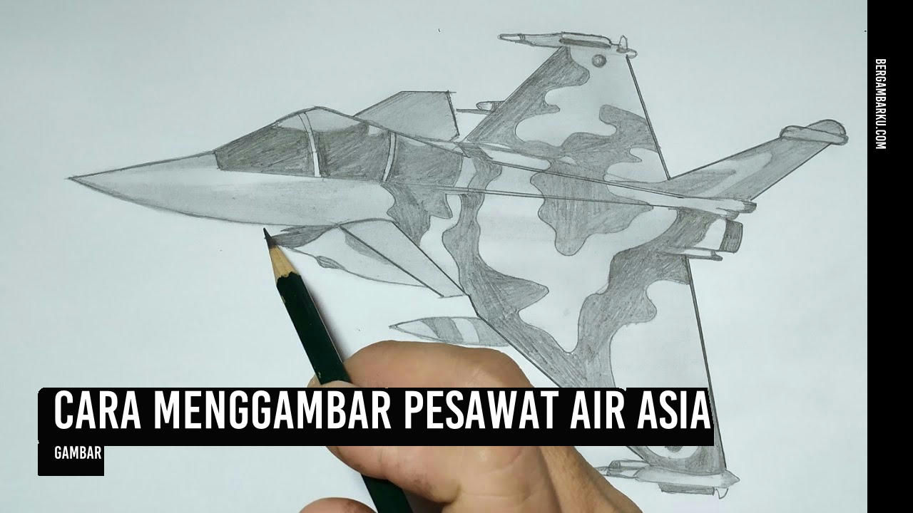 Cara Menggambar Pesawat Air Asia