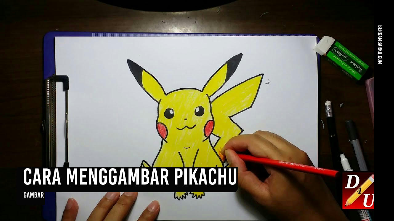 Cara Menggambar Pikachu