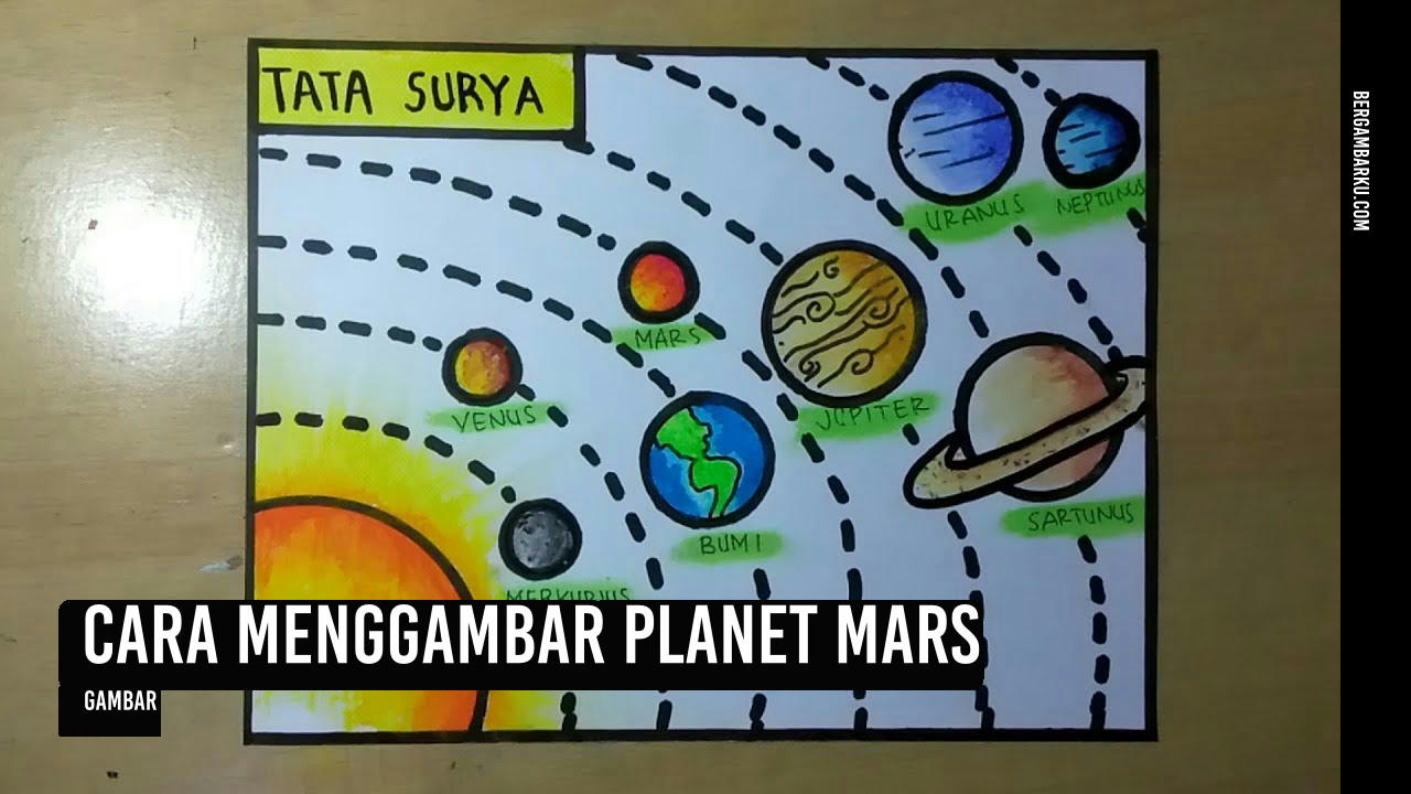 Cara Menggambar Planet Mars