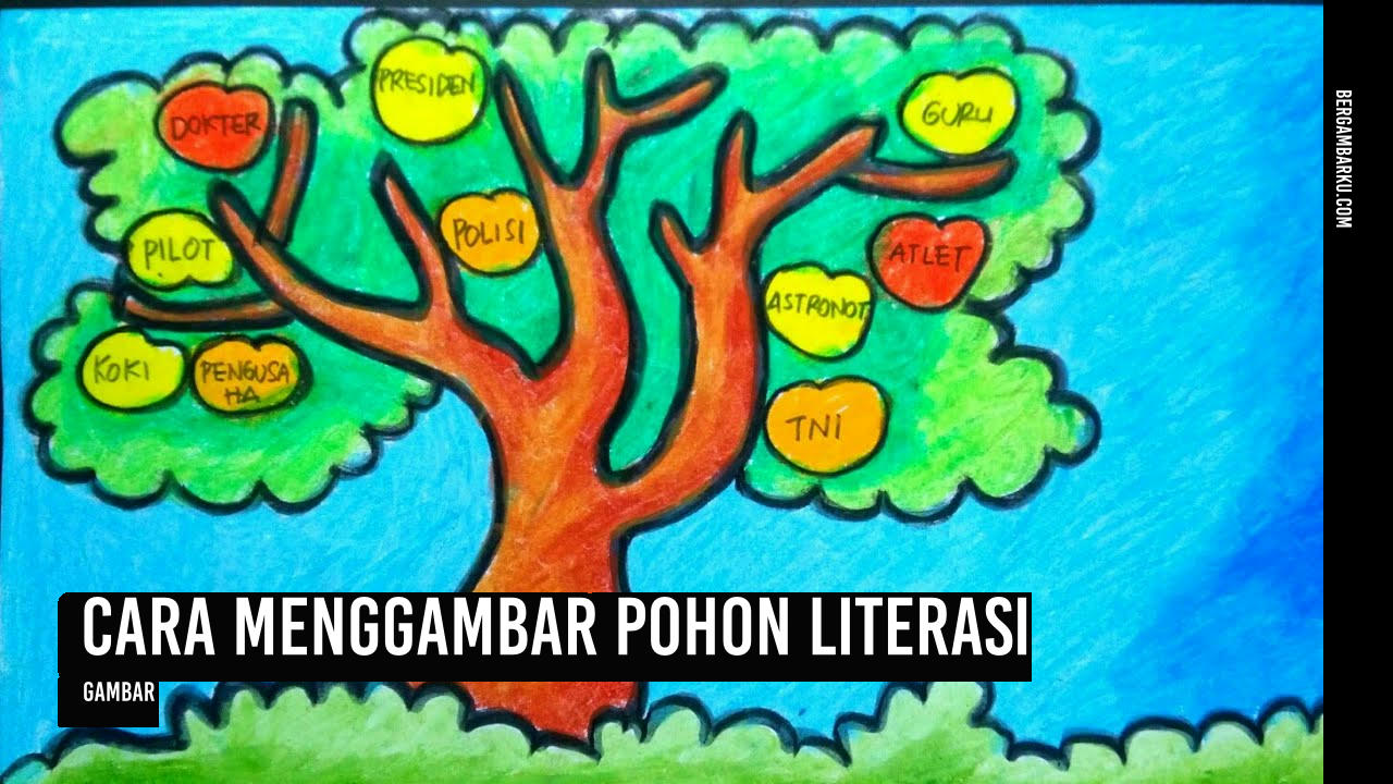 Cara Menggambar Pohon Literasi