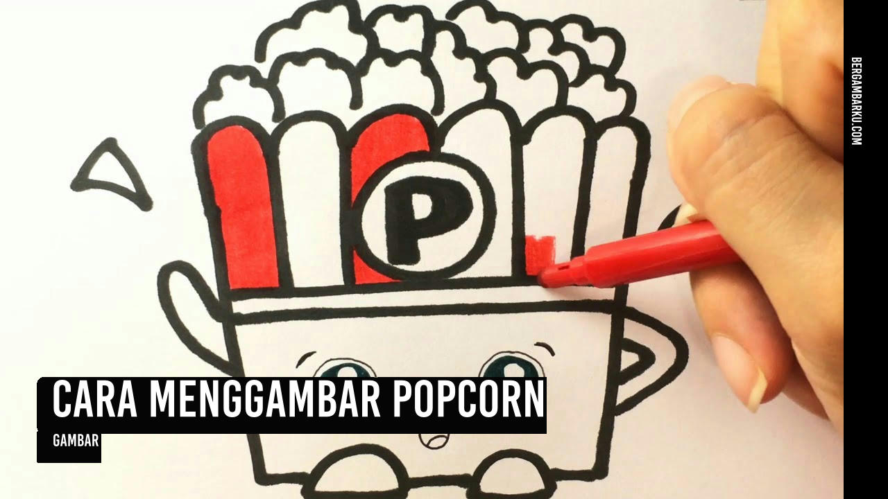 Cara Menggambar Popcorn