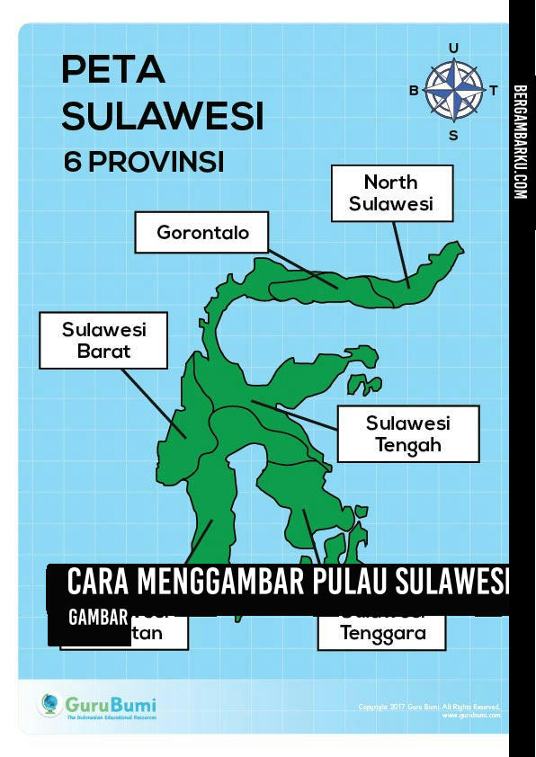 Cara Menggambar Pulau Sulawesi