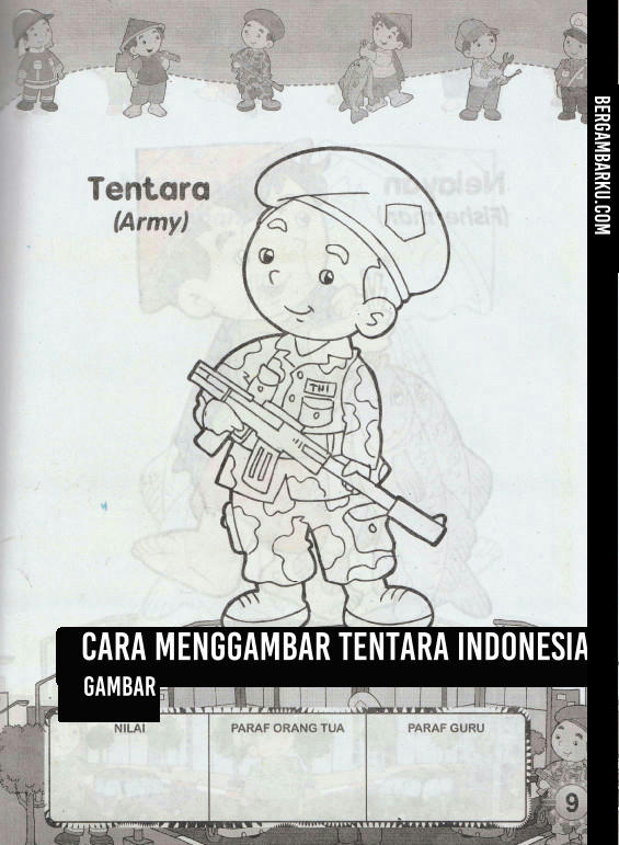 Cara Menggambar Tentara Indonesia