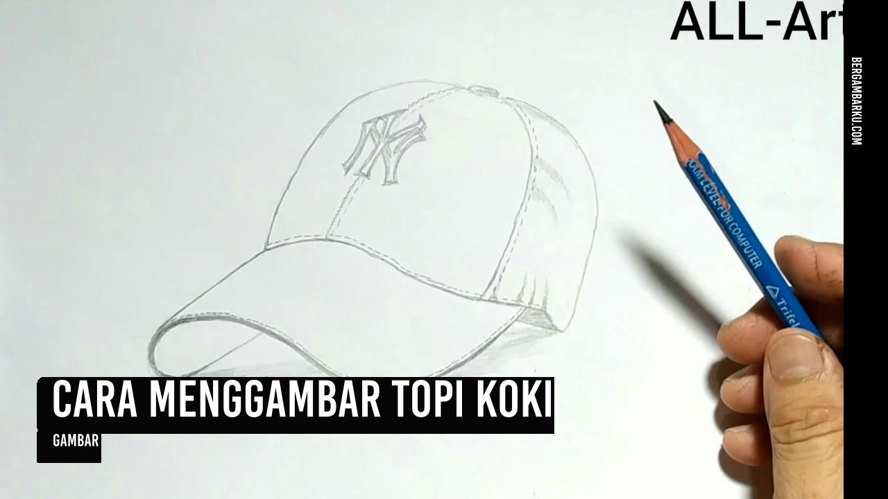 Cara Menggambar Topi Koki